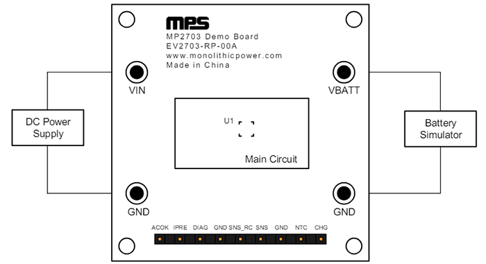 Monolithic Power Systems (MPS) EV2703-RP-00A Battery Diagnostic Evaluation Board